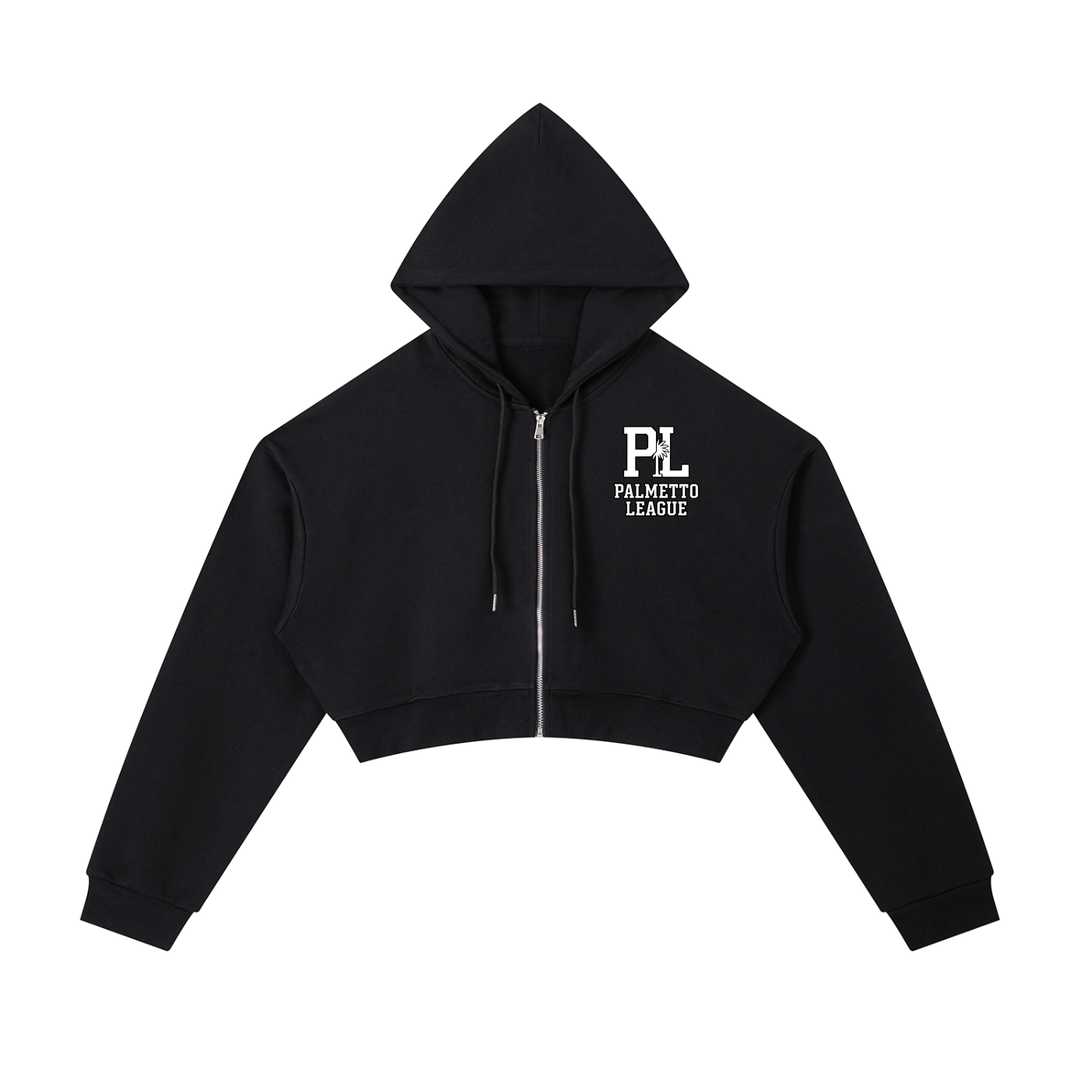Essential Cropped Zip-Up Hoodie