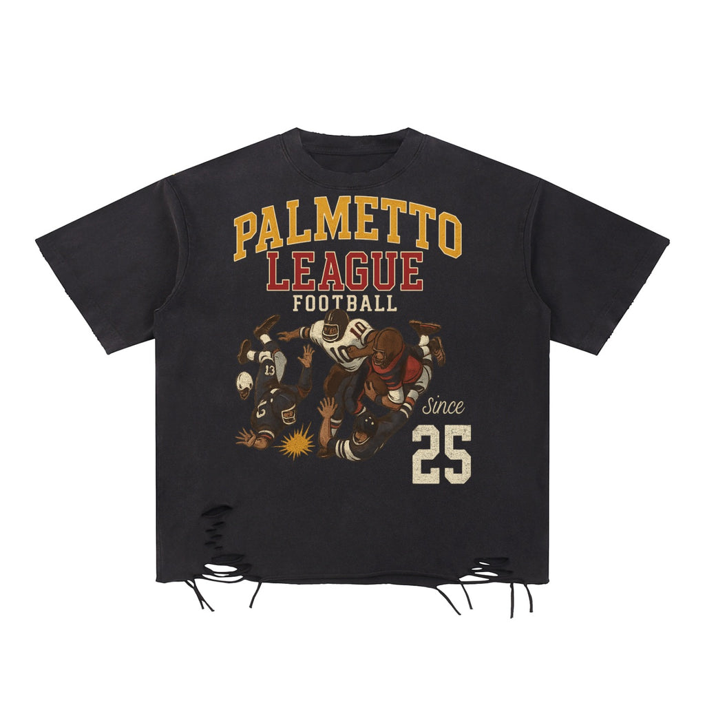 Carolina Heritage Vintage Football Tee — Washed Black